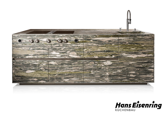 Kitchen island ST-ONE of Hans Eisenring AG, with natural stone